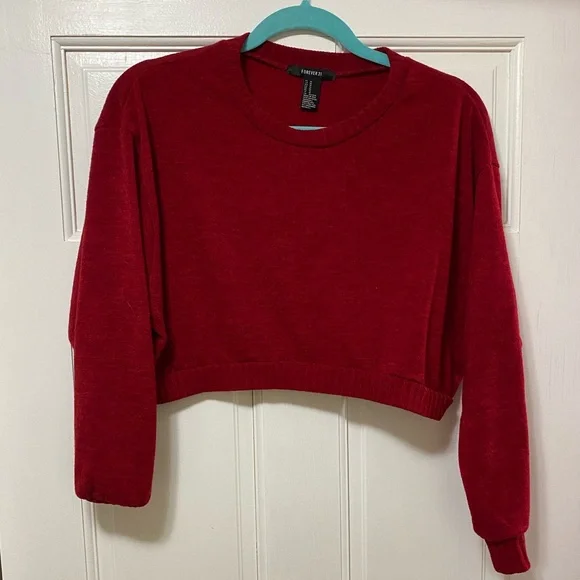 Red sweater crop - Picture 4 of 4